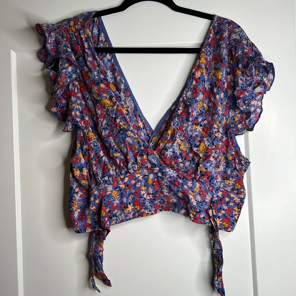 Free People Pretty‎ Daze Floral Crop Top - XL